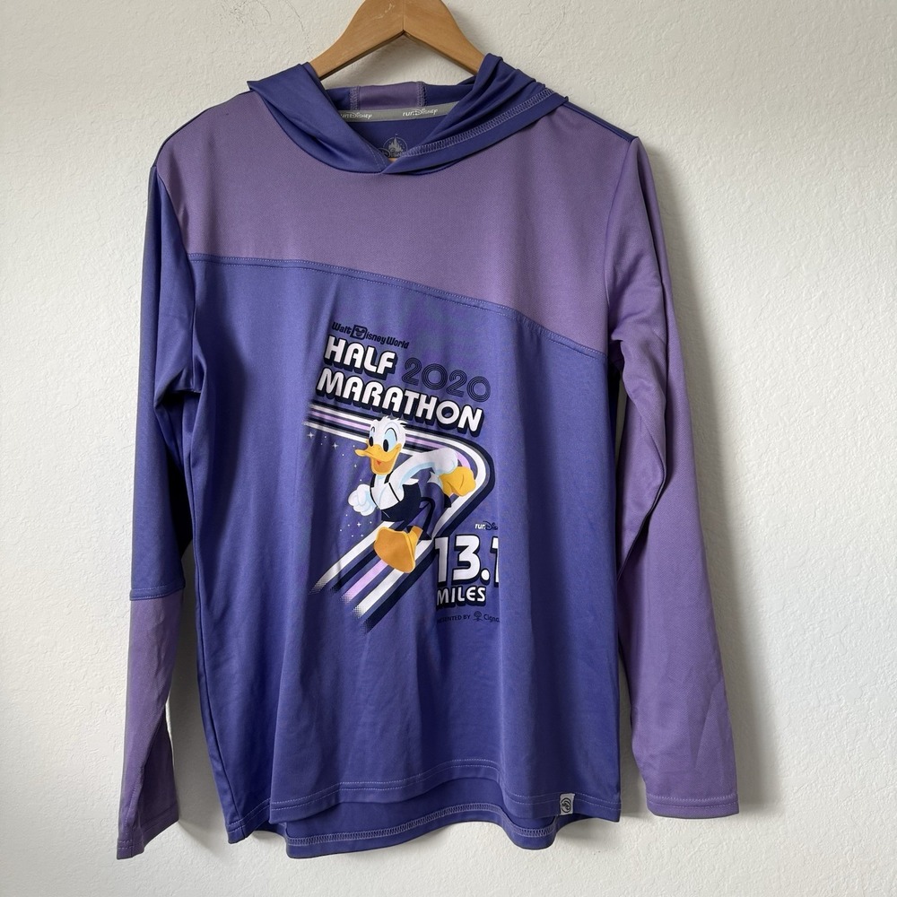 RunDisney 2020 Marathon Weekend Donald 13.1 Half Women's Medium Hoodie Purple